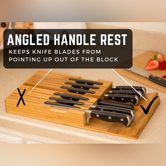 Budfay KNIFE BLOCK BAMBOO 12 KNIVES IN DRAW😍 - Picture 3 of 5